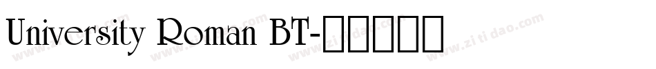 University Roman BT字体转换